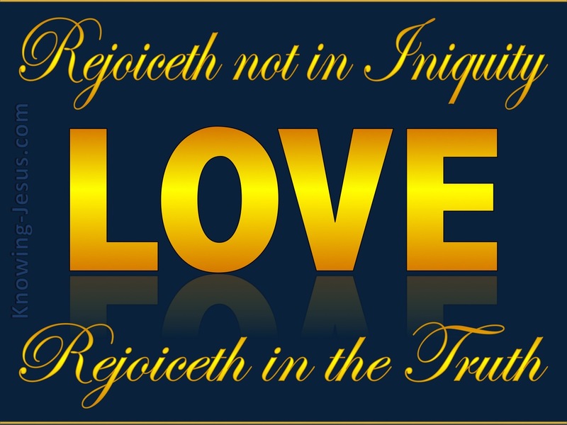 1 Corinthians 13:6 Love Rejoices In The Truth (yellow)